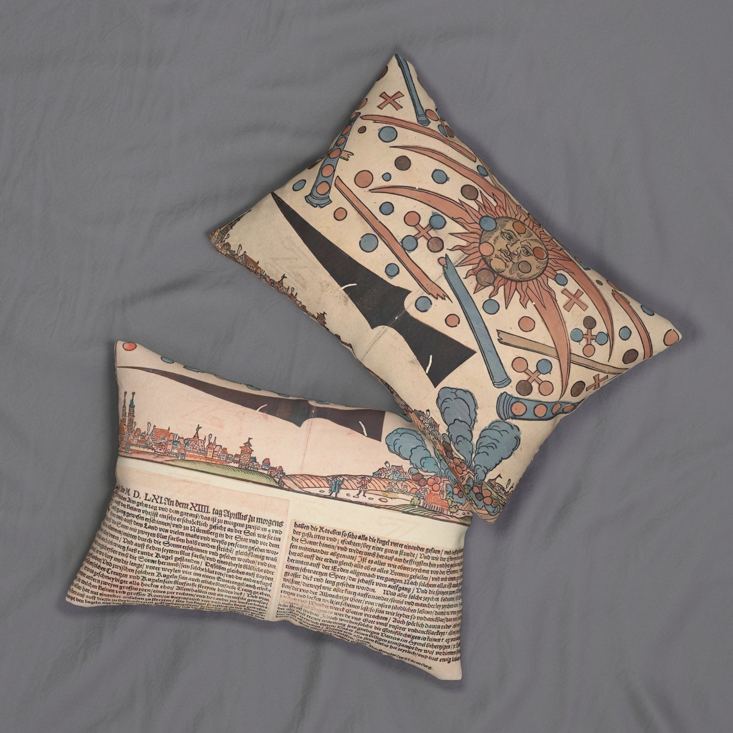 UFO Celestial Event in Nuremberg Spun Polyester Lumbar Pillow