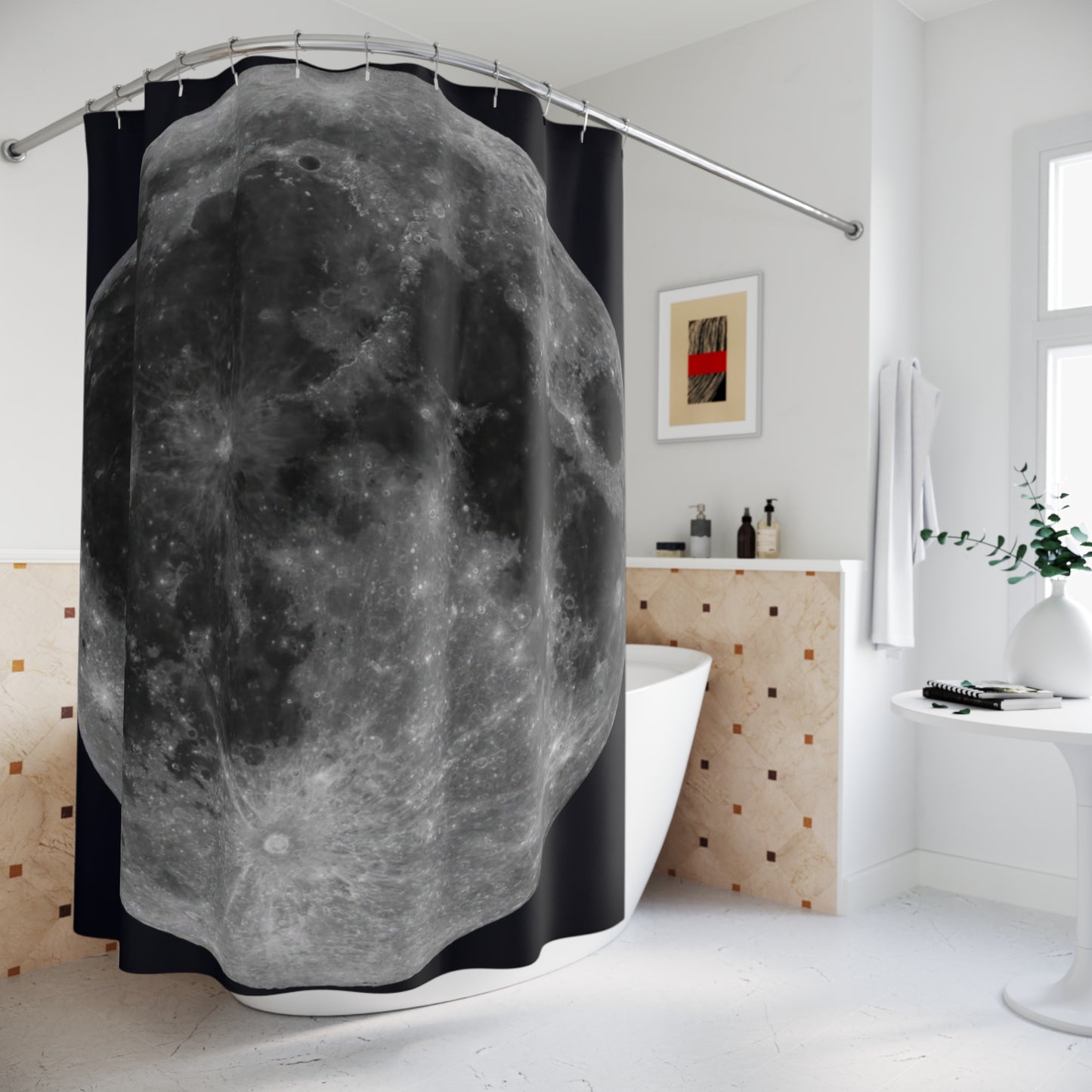 Full Moon Shower Curtains ~ Astronomy Astrophysics Lunar Surface Space Decor Science Cosmic Science NASA Telescope Wicca Regolith Moonlight
