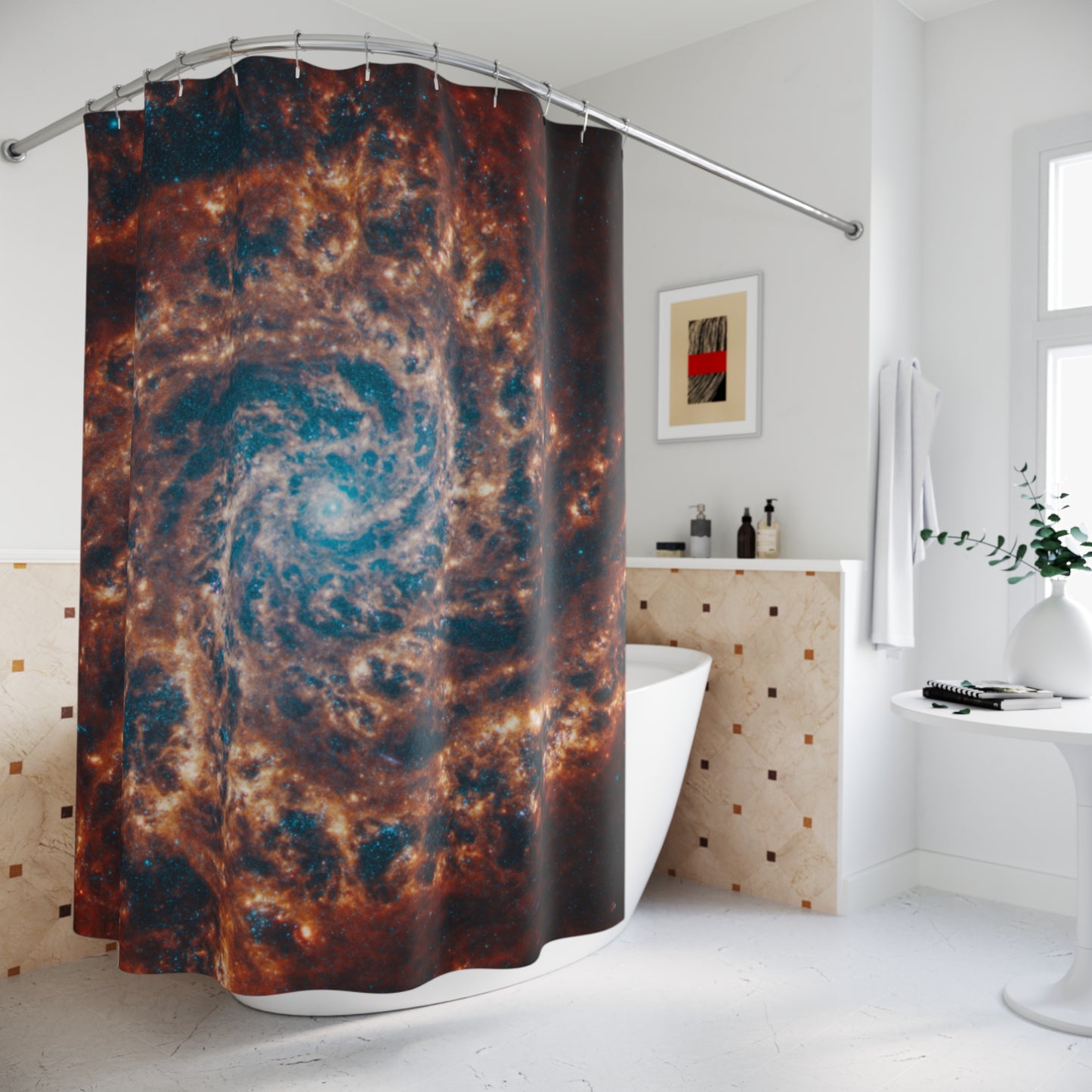 Spiral Galaxy James Webb Shower Curtains ~ Astronomy Astrophysics Intergalactic Space Decor Science Cosmic Science NASA JWST Space Telescope