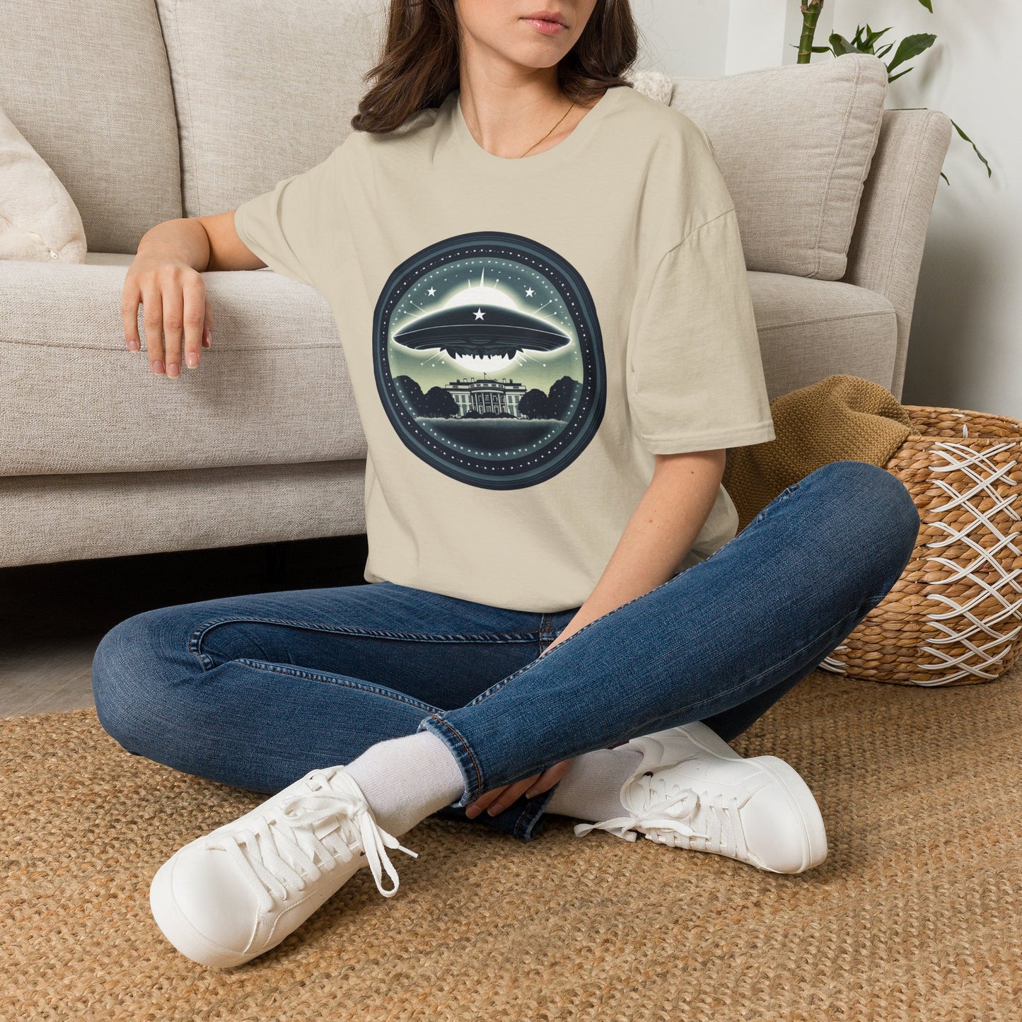 UFO Disclosure Shirt ~ End UAP Secrecy, Cryptozoology Gift, Alien Tshirt, Extraterrestrial Gear, Flying Saucer Shirt, White House Lawn Space