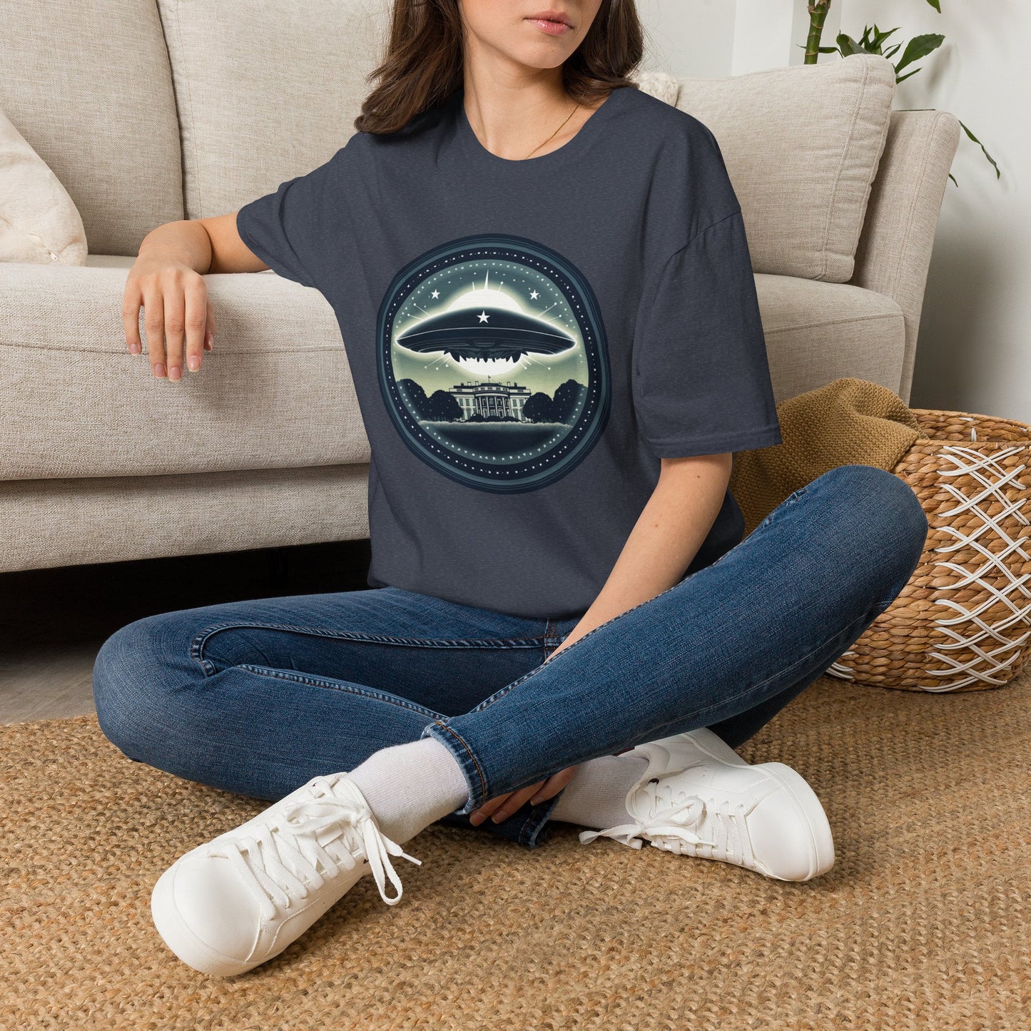 UFO Disclosure Shirt ~ End UAP Secrecy, Cryptozoology Gift, Alien Tshirt, Extraterrestrial Gear, Flying Saucer Shirt, White House Lawn Space