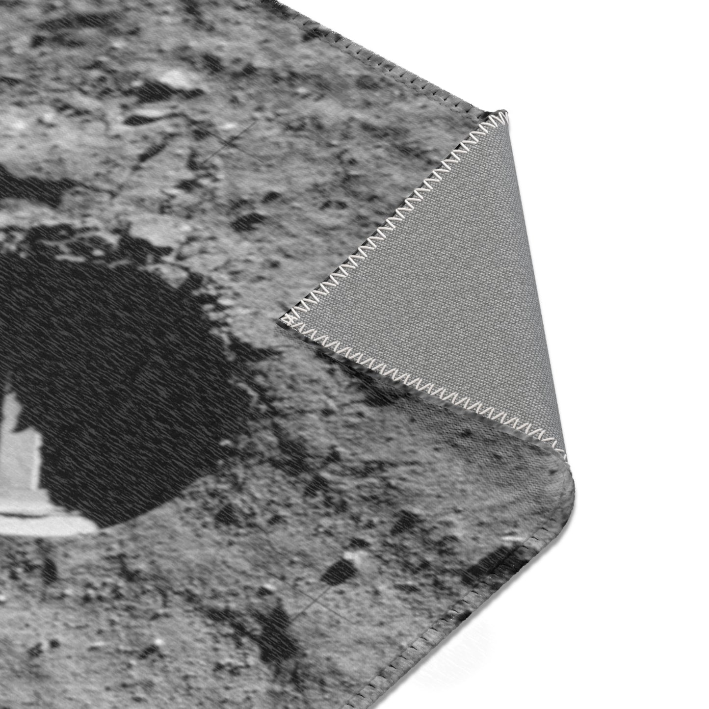Moon Walk Area Rug ~ Lunar Surface Rocks Footprint NASA Space Exploration NASA Landing Real Moondust Decor Orbit