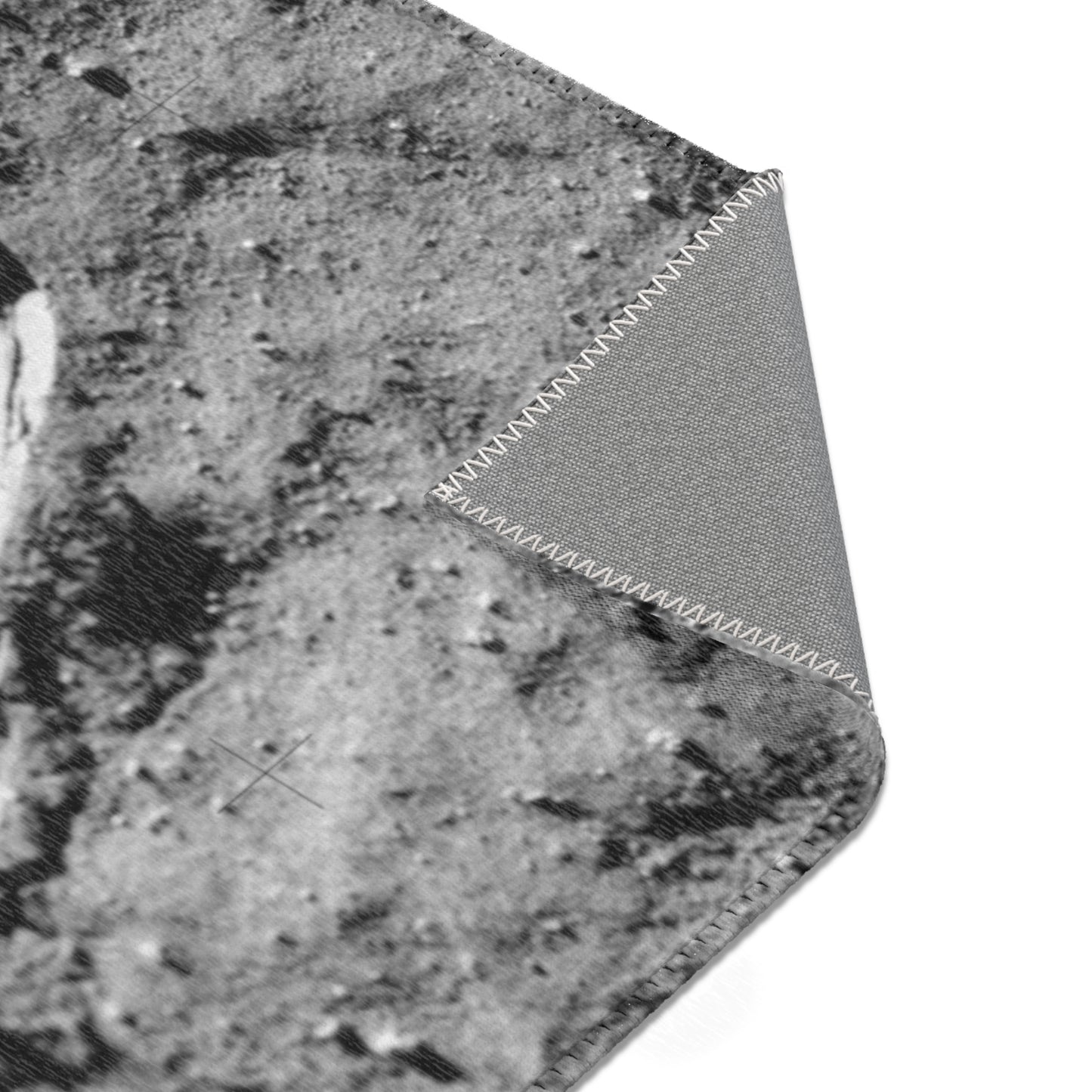 Moon Walk Area Rug ~ Lunar Surface Rocks Footprint NASA Space Exploration NASA Landing Real Moondust Decor Orbit