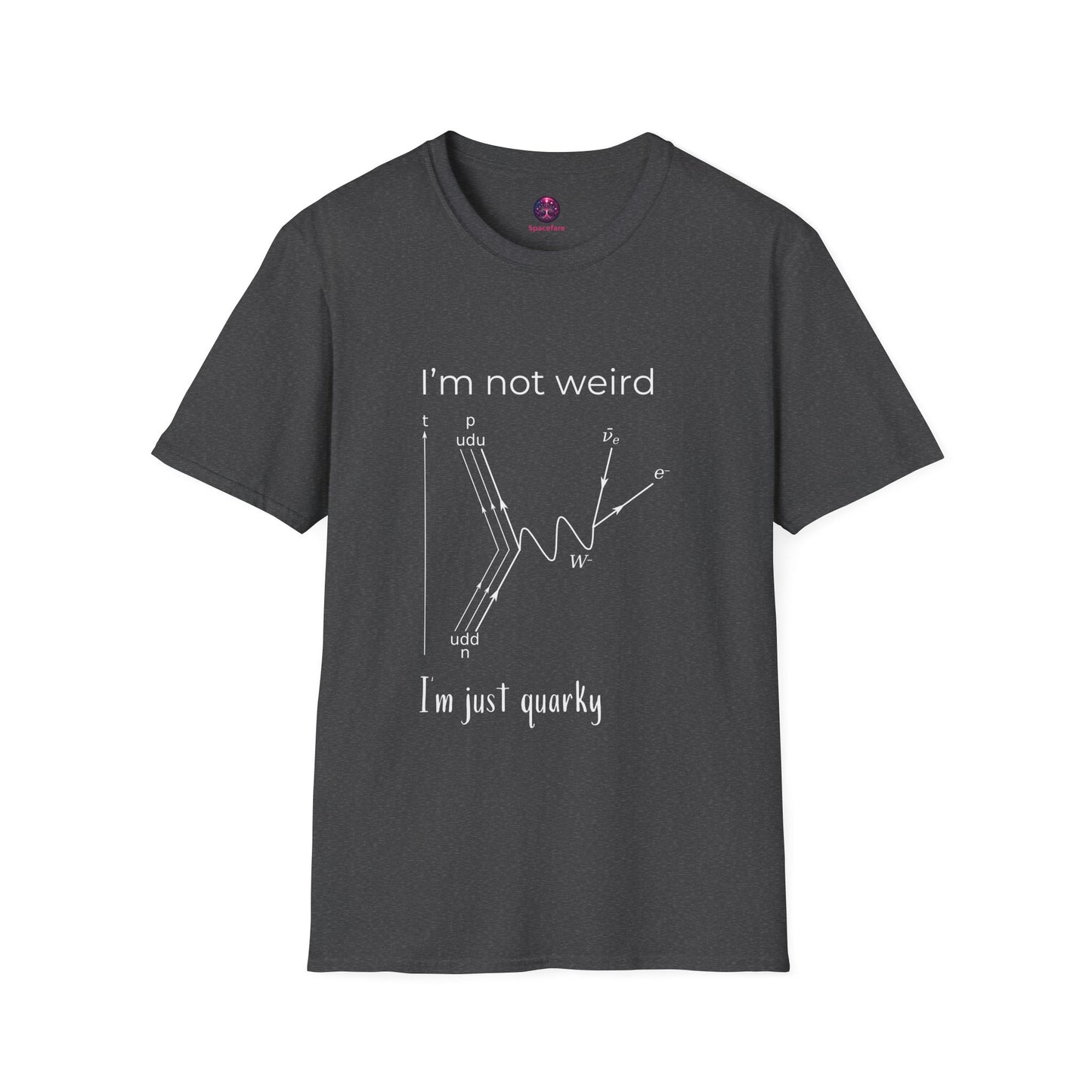 I'm Not Weird I'm Just Quarky Shirt ~ Science Joke Quantum Physics Subatomic Particles Nerdcore Geek Fashion Teacher Gift Goofy Scientist T