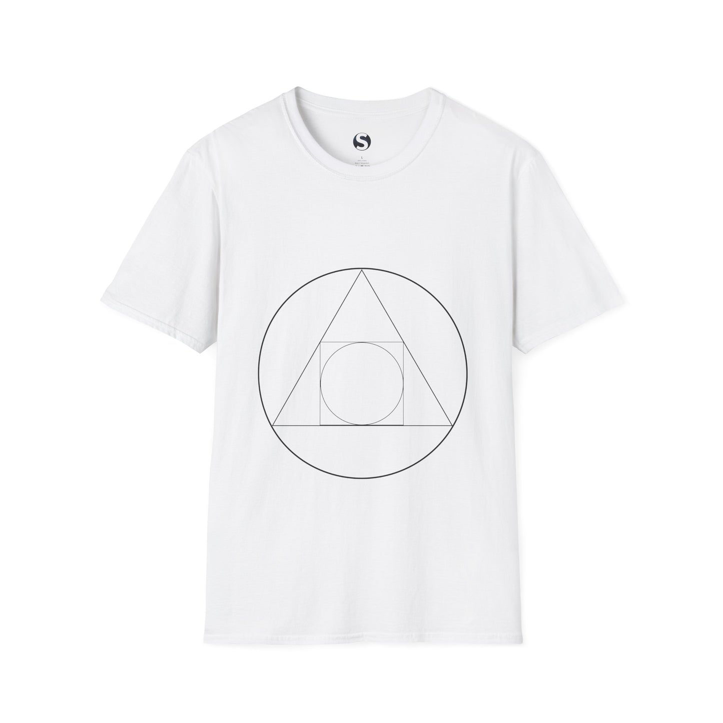 Circle Square Triangle Shirt ~ Euclidean Geometry Magic Impossible Alchemy Infinite Sengai Spellcasting Sacred Golden Teacher Neurodivergent