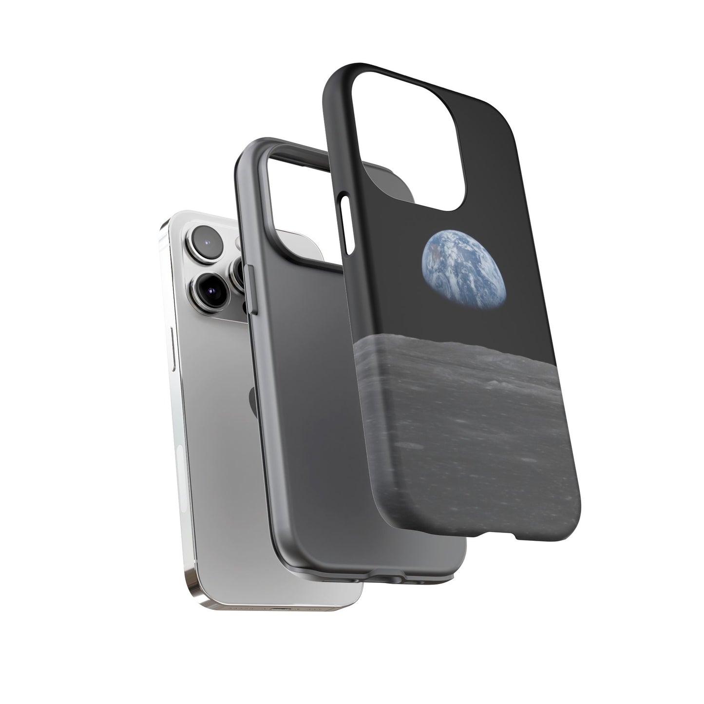 Earth From the Moon Tough Phone Case ~ iPhone Pixel Galaxy Apollo 11 Mission Outer Space Exploration NASA Astronauts Science Teacher Gift