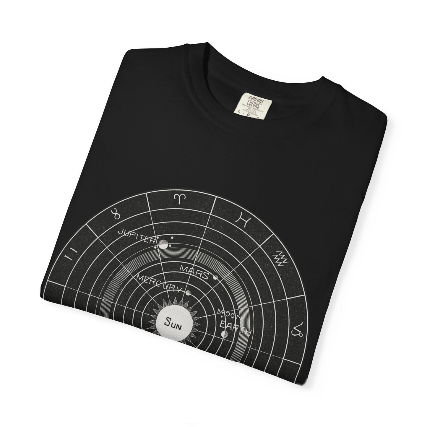 Astronomy Astrology Solar System Chart T Shirt ~ Antique Astrophysics Print Science Teacher Gift Universe Galaxy Interstellar Planets Chill