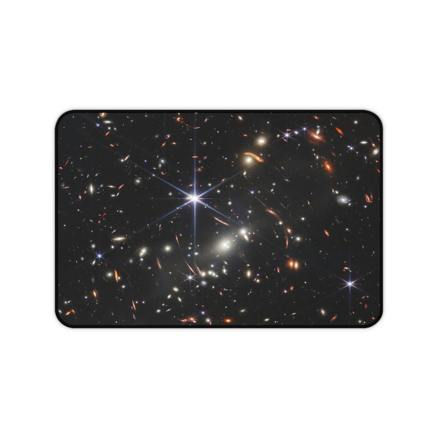 James Webb Deep Field Galaxy Desk Mat