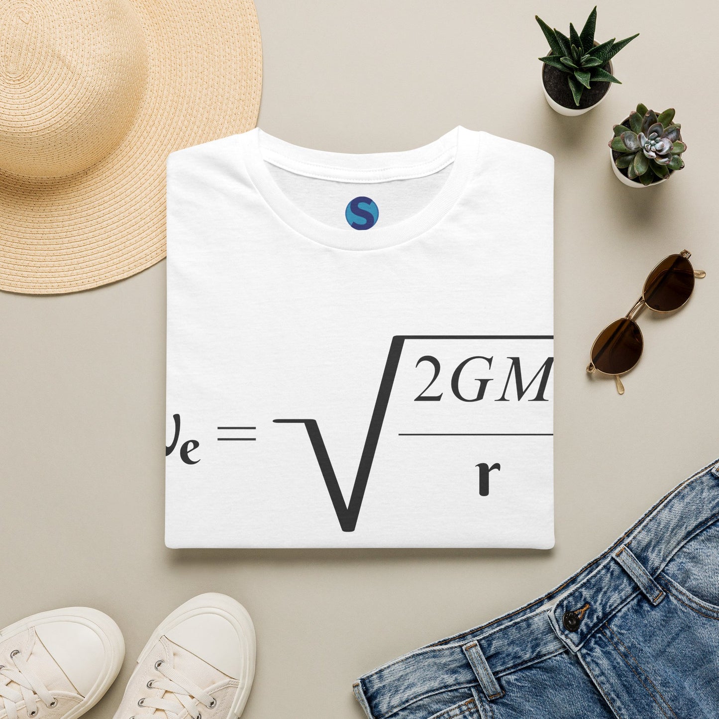 Escape Velocity ~ Unisex Softstyle T-Shirt, Astronomical Equation