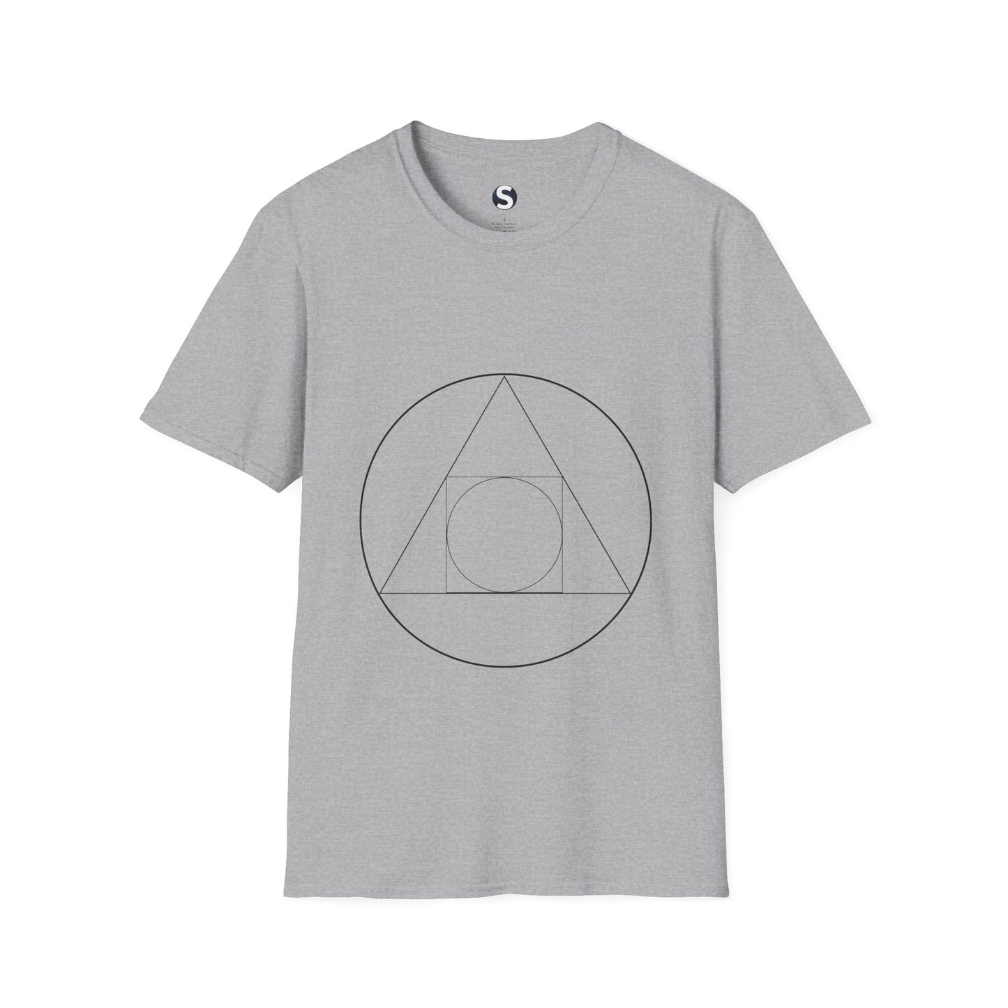 Circle Square Triangle Shirt ~ Euclidean Geometry Magic Impossible Alchemy Infinite Sengai Spellcasting Sacred Golden Teacher Neurodivergent