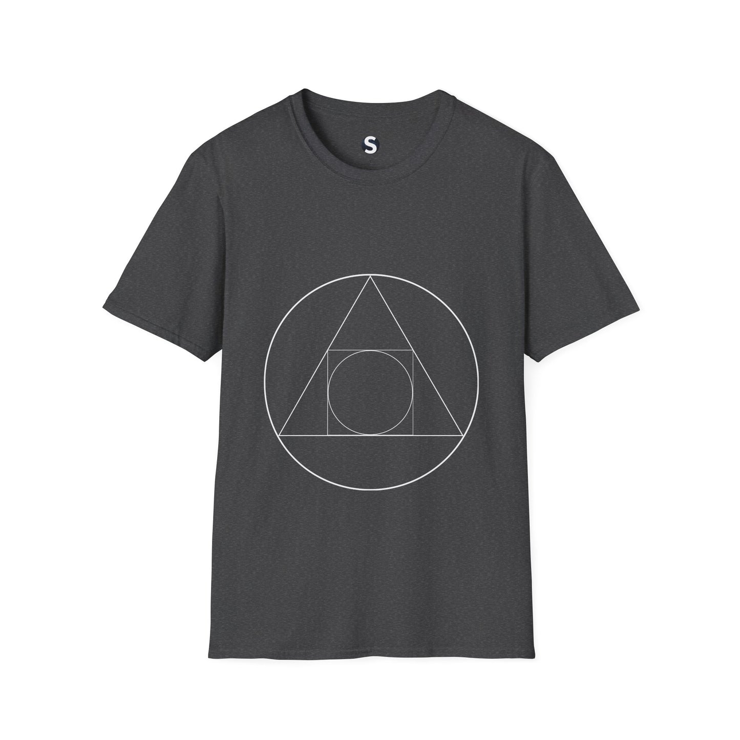 Circle Square Triangle Shirt ~ Euclidean Geometry Magic Impossible Alchemy Infinite Sengai Spellcasting Sacred Golden Teacher Neurodivergent
