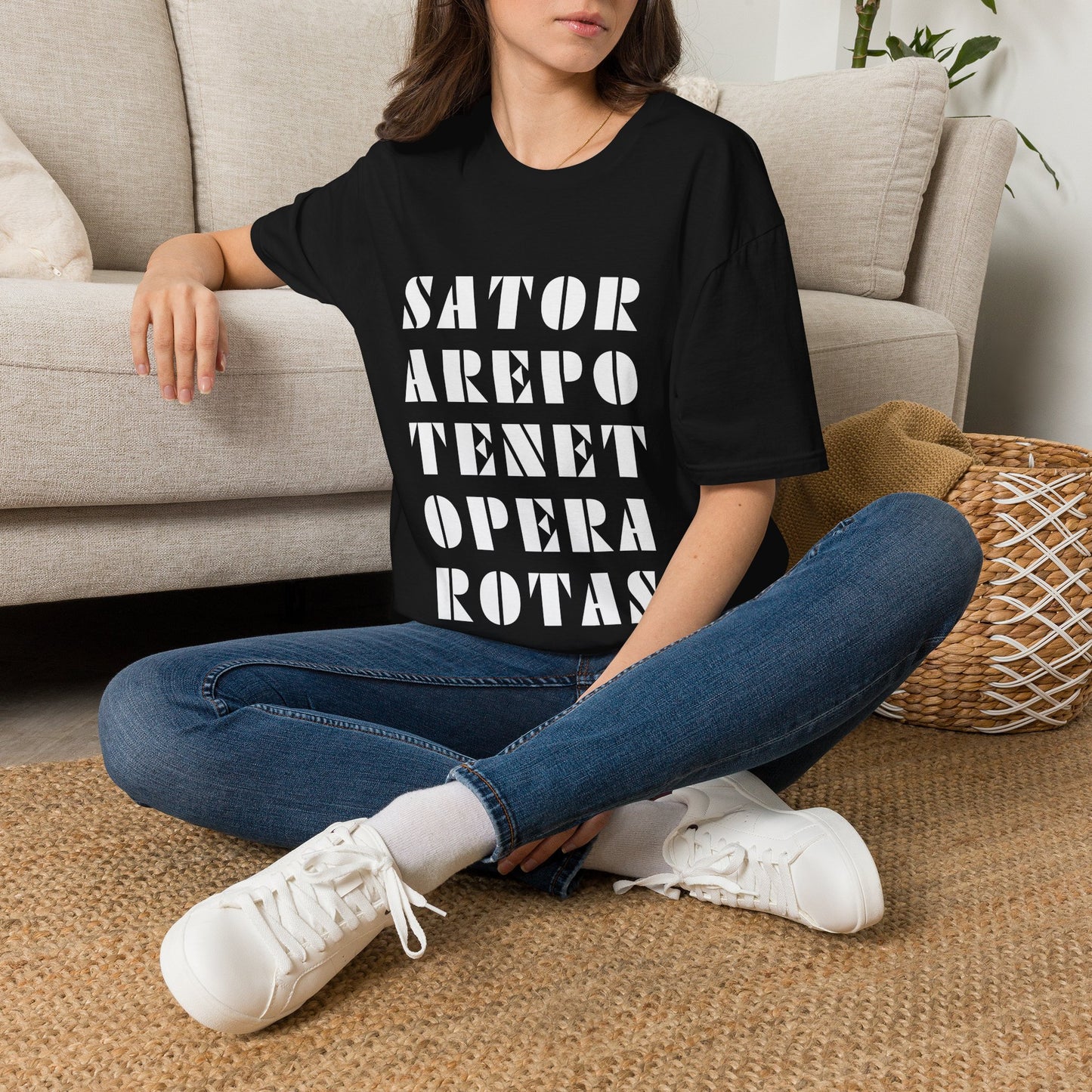 Sator Arepo Tenet Opera Rotas T Shirt ~ Ancient Mystery Latin Palindrome Pompeii Meme Secret History Magic Templar Square Rune Charm Gift