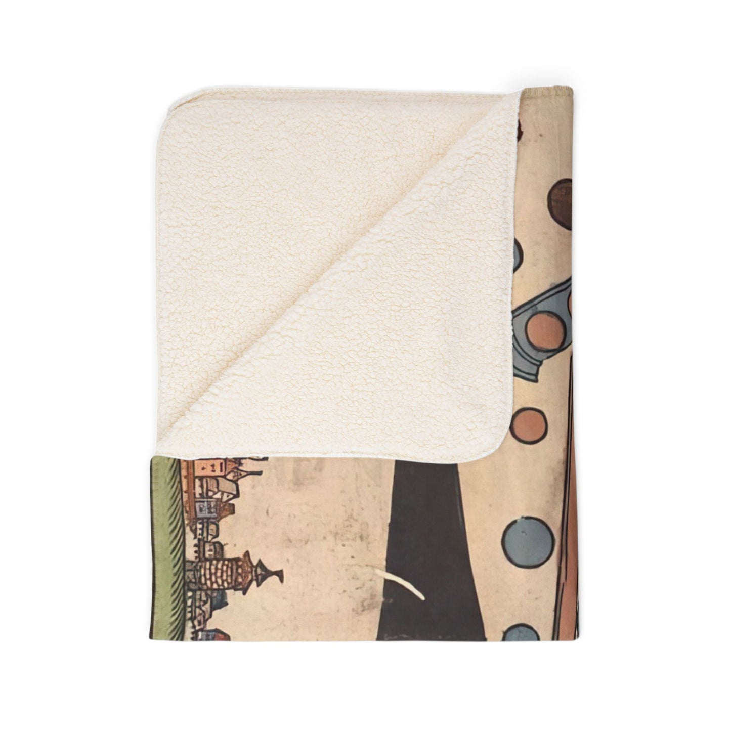 Ancient UFO Battle Blanket ~ 1561 Nuremberg Celestial Event Middle Ages Fleece Sherpa
