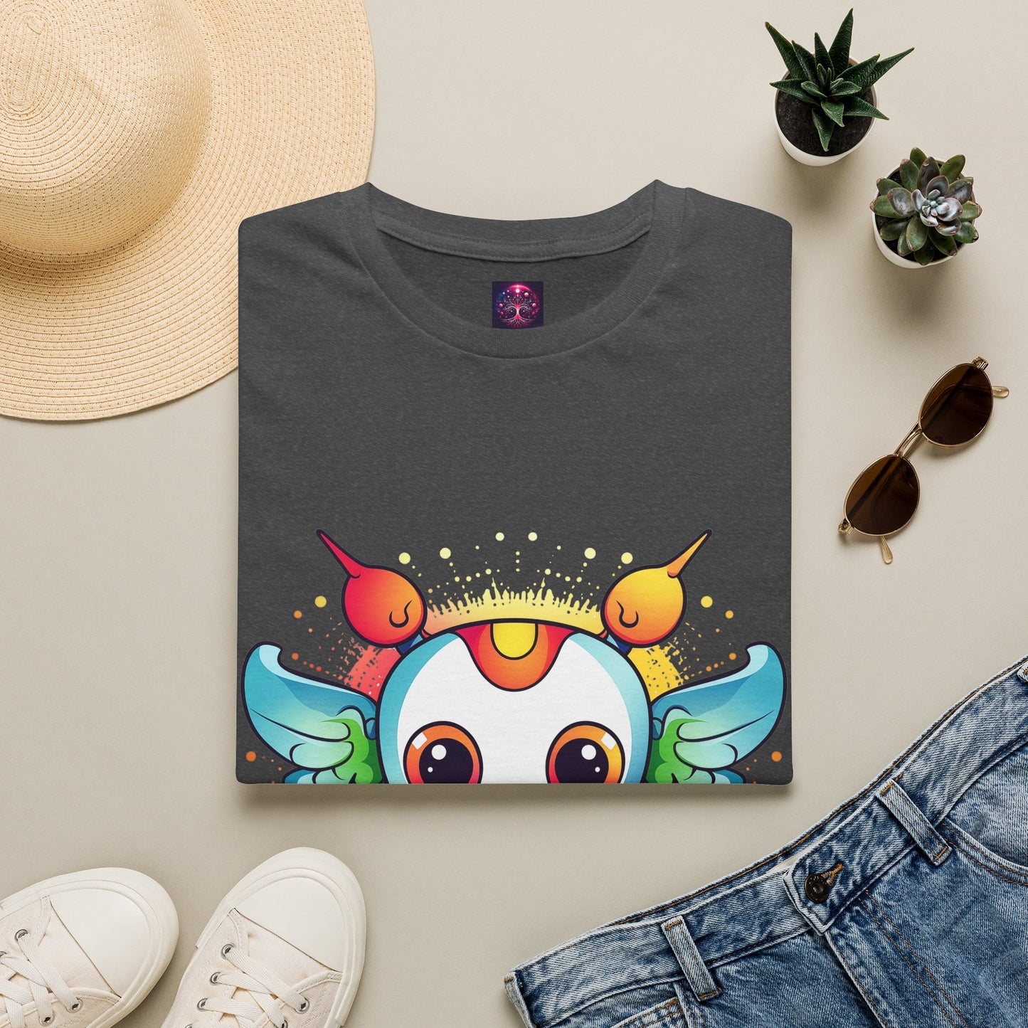 Cute Anime Alien Angel T Shirt ~ Cartoon Alien Gift Friendly Extraterrestrial Creature UFOs UAP Flying Saucer Abduction But Make It Adorable
