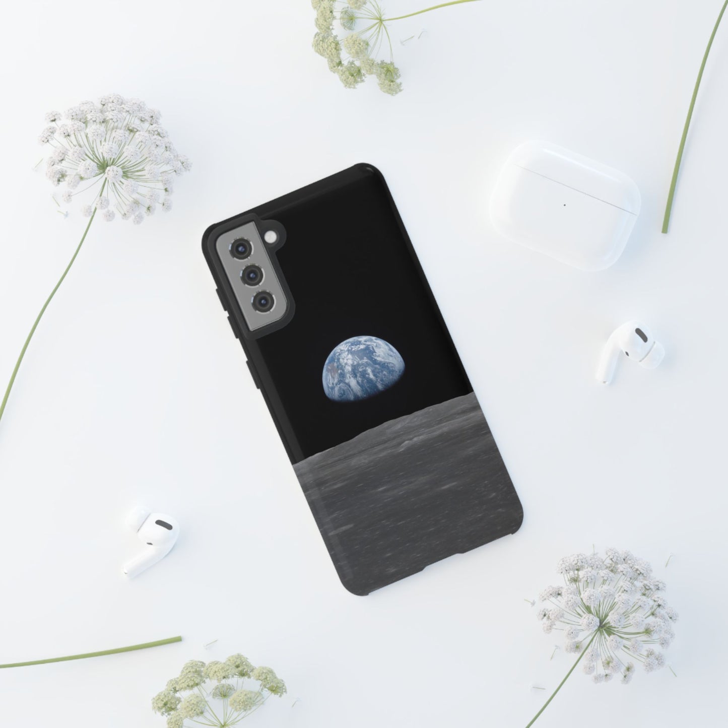Earth From the Moon Tough Phone Case ~ iPhone Pixel Galaxy Apollo 11 Mission Outer Space Exploration NASA Astronauts Science Teacher Gift