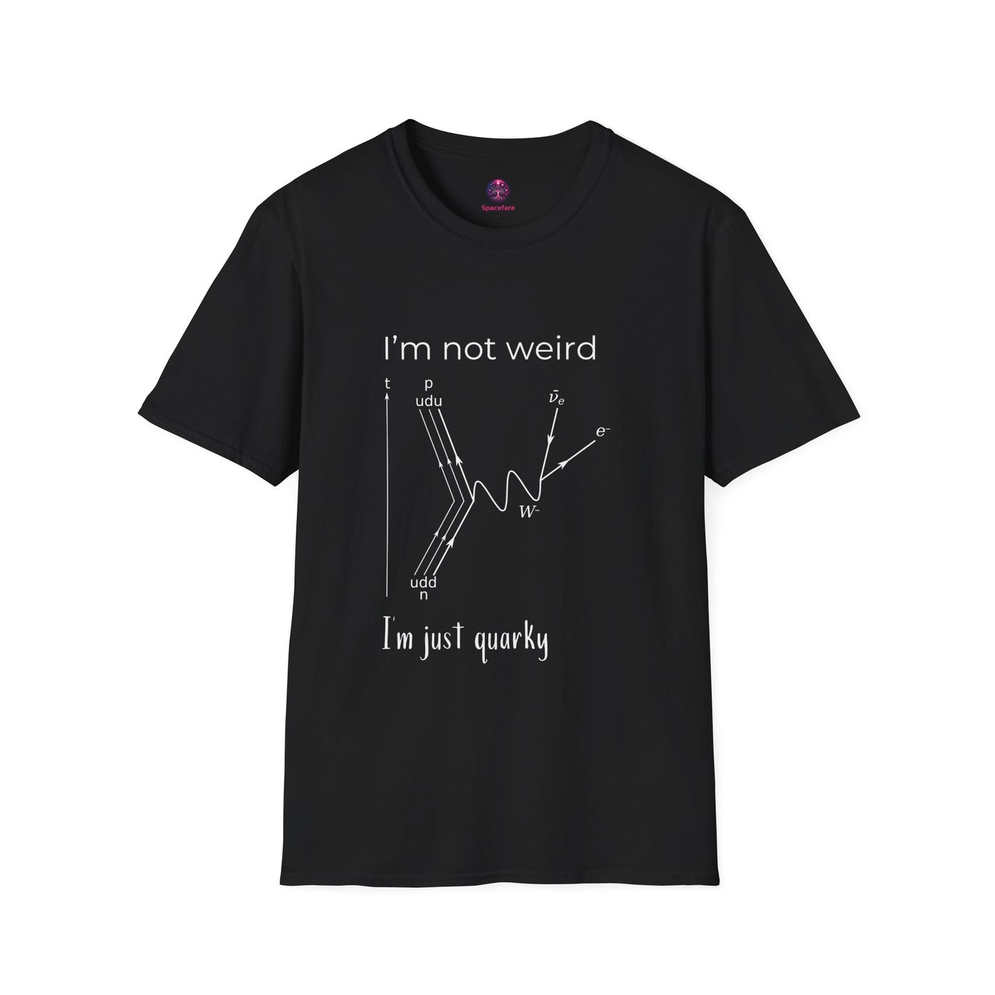 I'm Not Weird I'm Just Quarky Shirt ~ Science Joke Quantum Physics Subatomic Particles Nerdcore Geek Fashion Teacher Gift Goofy Scientist T