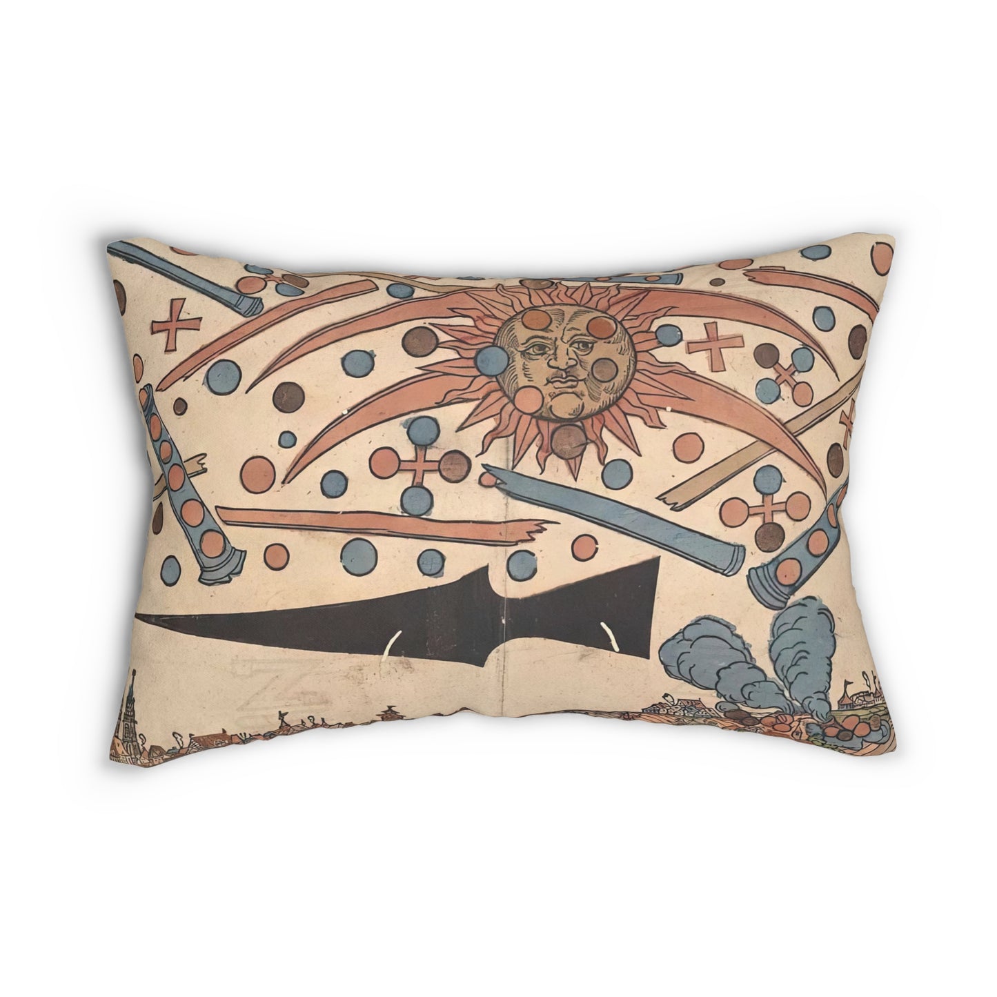UFO Celestial Event in Nuremberg Spun Polyester Lumbar Pillow