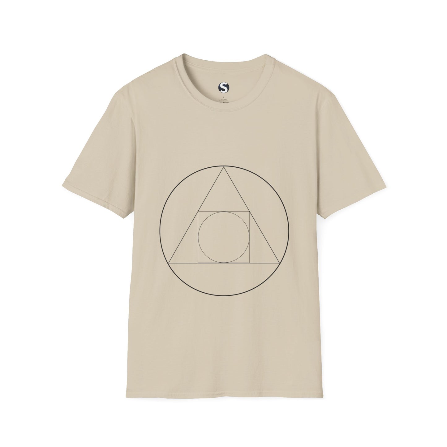 Circle Square Triangle Shirt ~ Euclidean Geometry Magic Impossible Alchemy Infinite Sengai Spellcasting Sacred Golden Teacher Neurodivergent