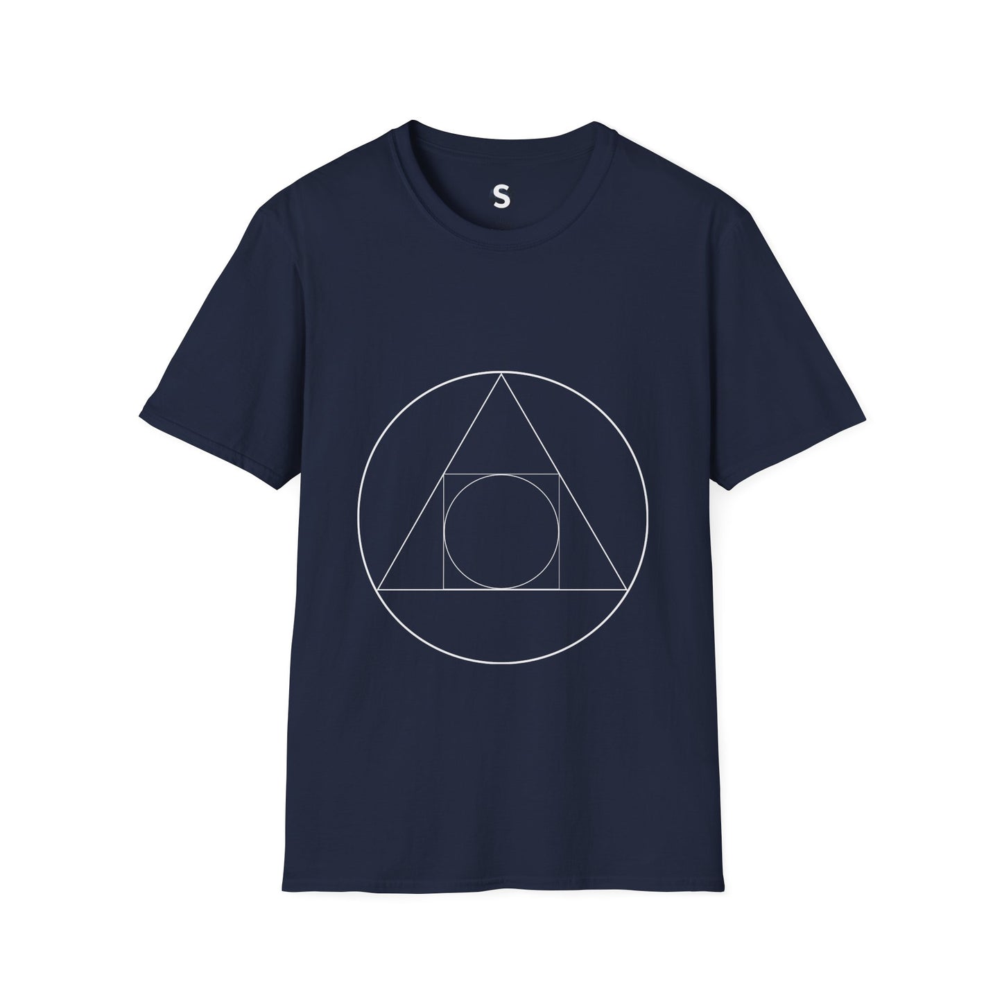 Circle Square Triangle Shirt ~ Euclidean Geometry Magic Impossible Alchemy Infinite Sengai Spellcasting Sacred Golden Teacher Neurodivergent