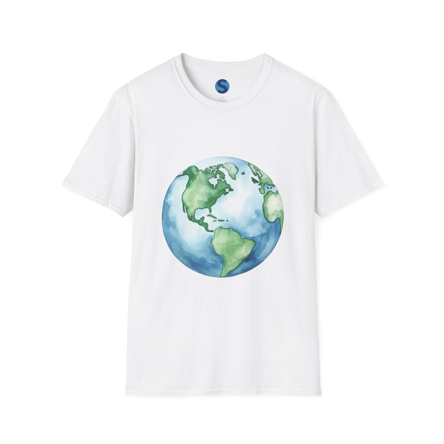 Watercolor Earth ~ Unisex Softstyle T-Shirt