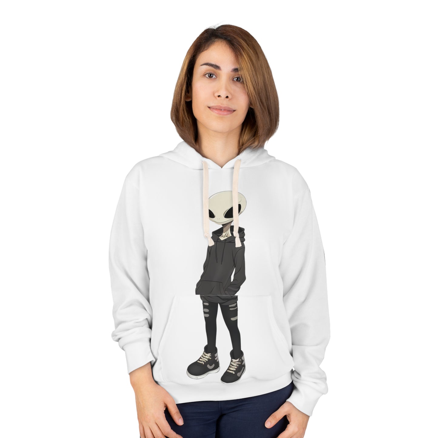Alien Unisex Pullover Hoodie ~ Anime Extraterrestrial Abduction Disclosure Cryptid Grey Communion Visitors Mysterious Unexplained UFO UAP