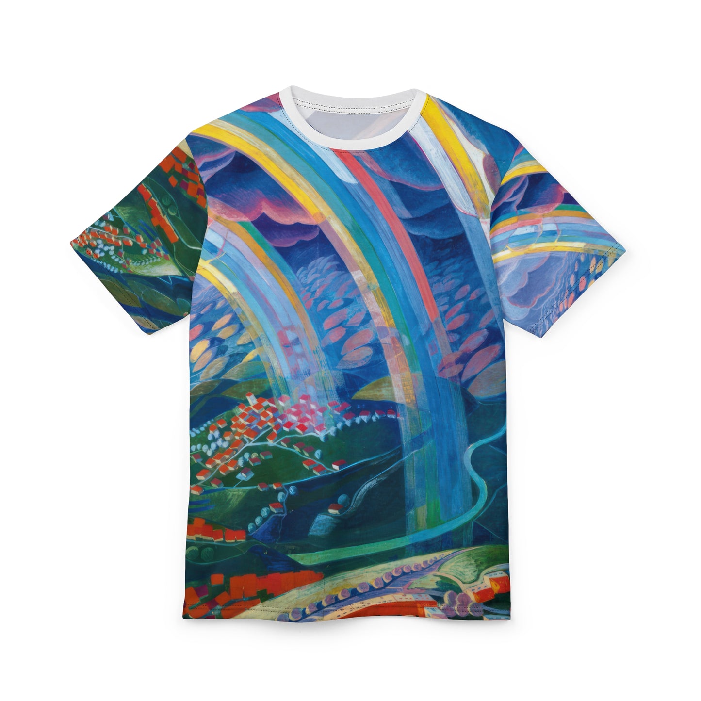 Futurism Painting Shirt All-Over Print Art Gift Optimism Positive Future Hope Color Rainbows Italian