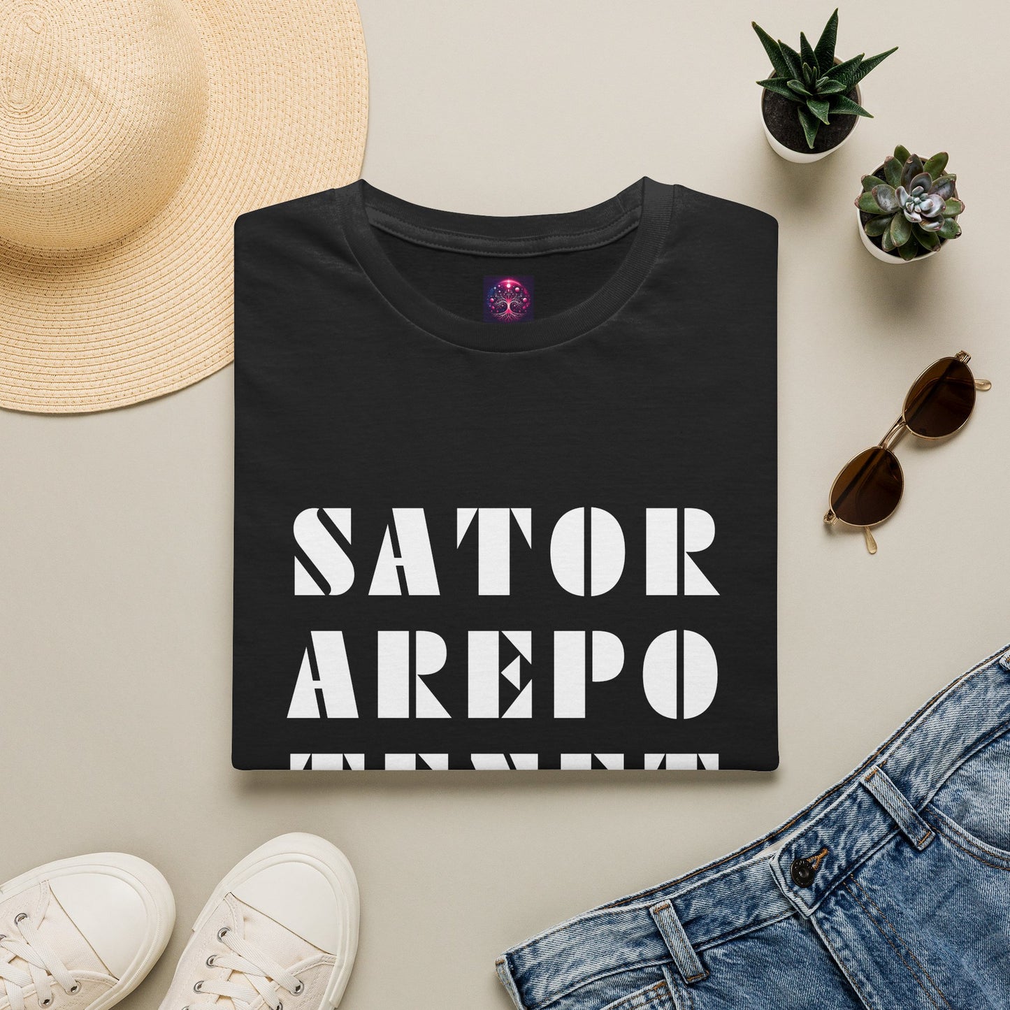 Sator Arepo Tenet Opera Rotas T Shirt ~ Ancient Mystery Latin Palindrome Pompeii Meme Secret History Magic Templar Square Rune Charm Gift