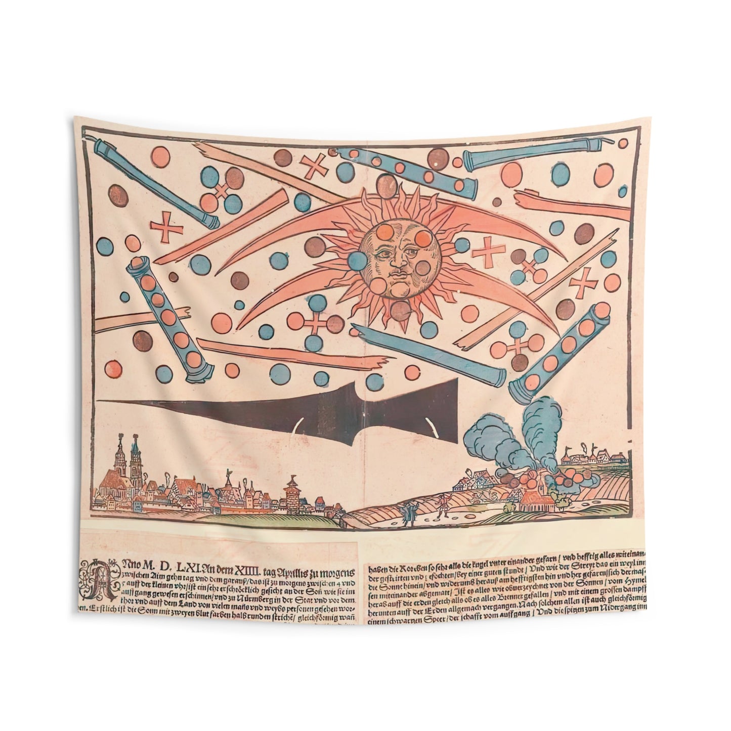 UFO Celestial Event in Nuremberg Indoor Wall Tapestries