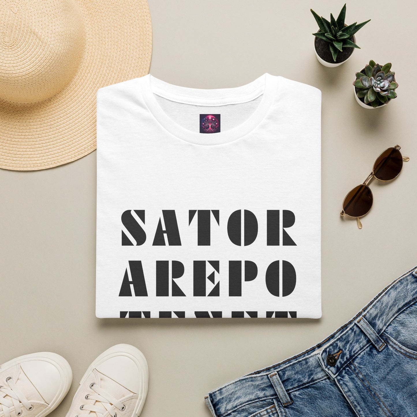Sator Arepo Tenet Opera Rotas T Shirt ~ Ancient Mystery Latin Palindrome Pompeii Meme Secret History Magic Templar Square Rune Charm Gift