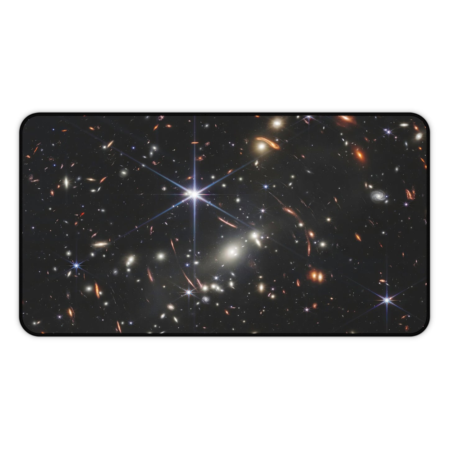 James Webb Deep Field Galaxy Desk Mat