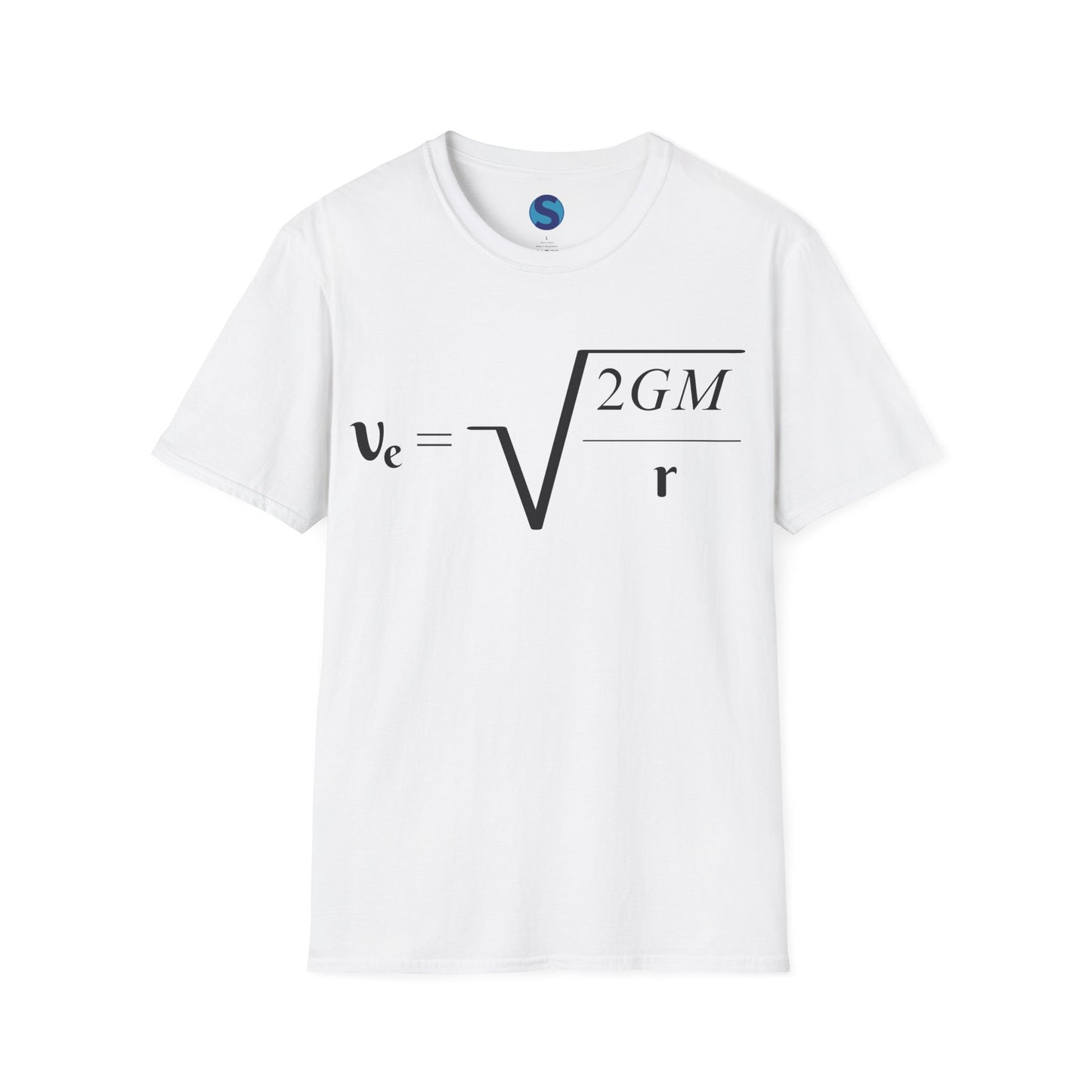 Escape Velocity ~ Unisex Softstyle T-Shirt, Astronomical Equation