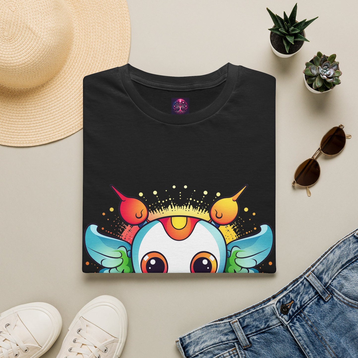 Cute Anime Alien Angel T Shirt ~ Cartoon Alien Gift Friendly Extraterrestrial Creature UFOs UAP Flying Saucer Abduction But Make It Adorable