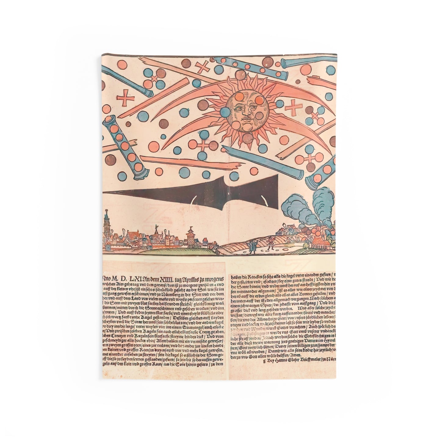 UFO Celestial Event in Nuremberg Indoor Wall Tapestries