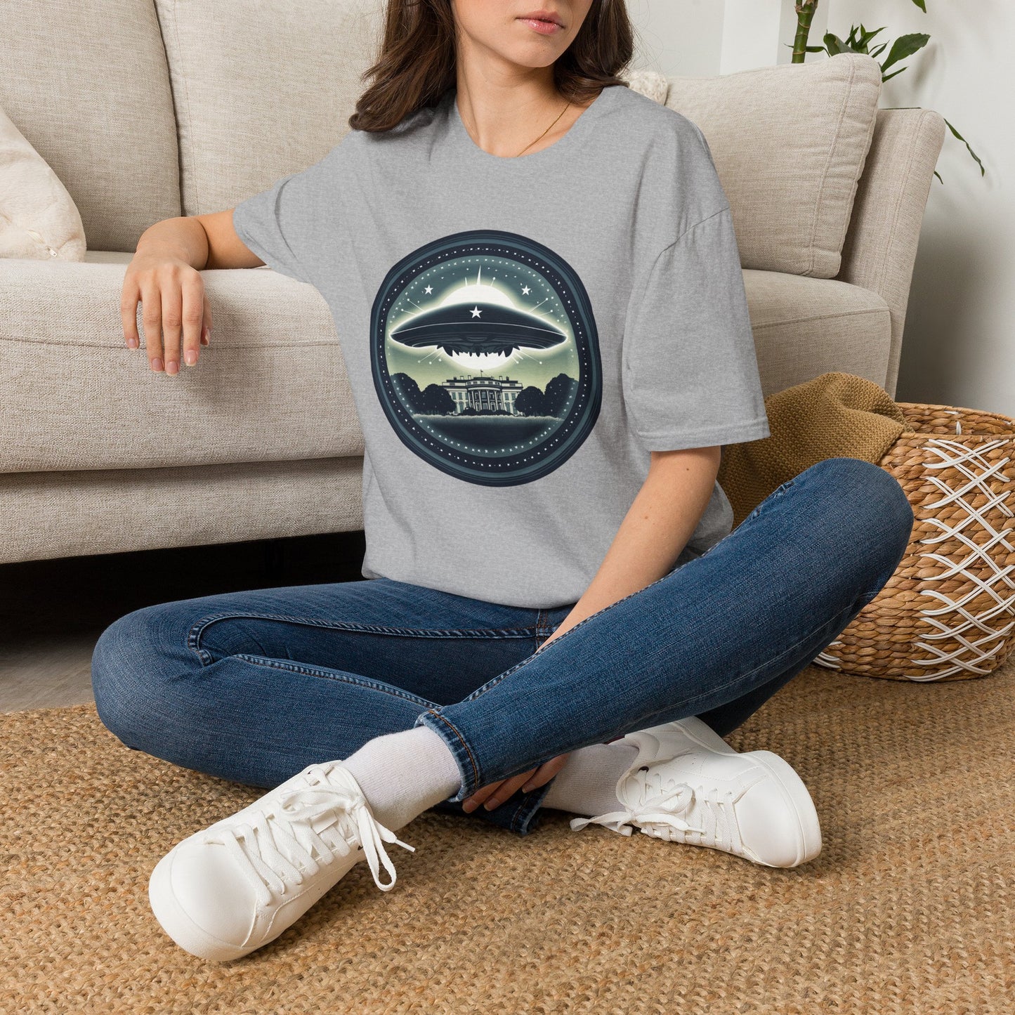 UFO Disclosure Shirt ~ End UAP Secrecy, Cryptozoology Gift, Alien Tshirt, Extraterrestrial Gear, Flying Saucer Shirt, White House Lawn Space