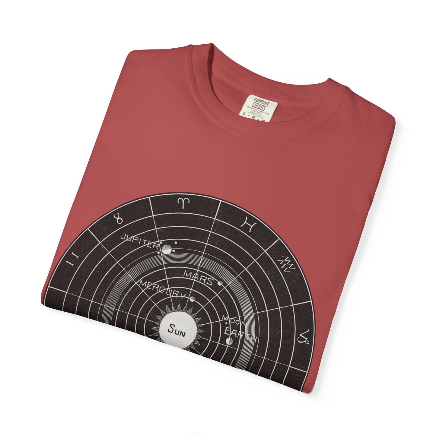 Astronomy Astrology Solar System Chart T Shirt ~ Antique Astrophysics Print Science Teacher Gift Universe Galaxy Interstellar Planets Chill