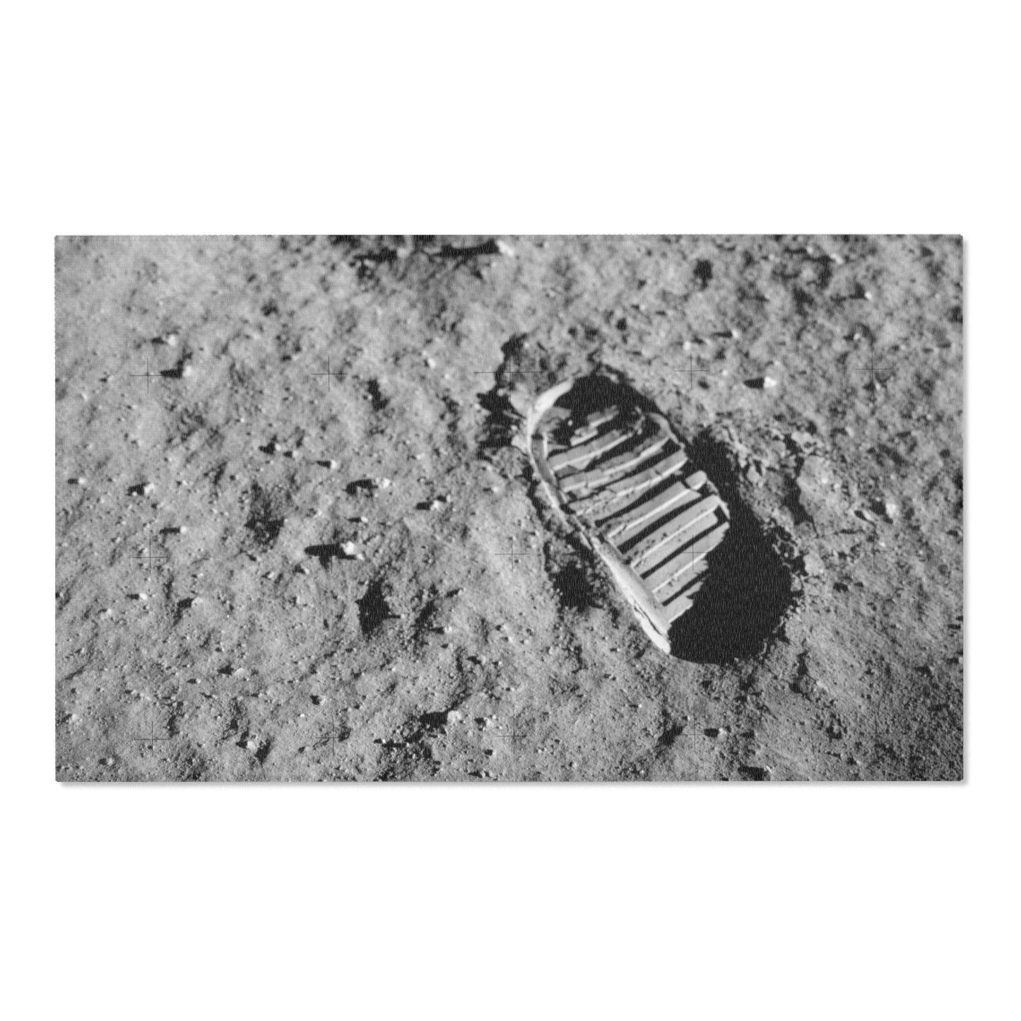 Moon Walk Area Rug ~ Lunar Surface Rocks Footprint NASA Space Exploration NASA Landing Real Moondust Decor Orbit