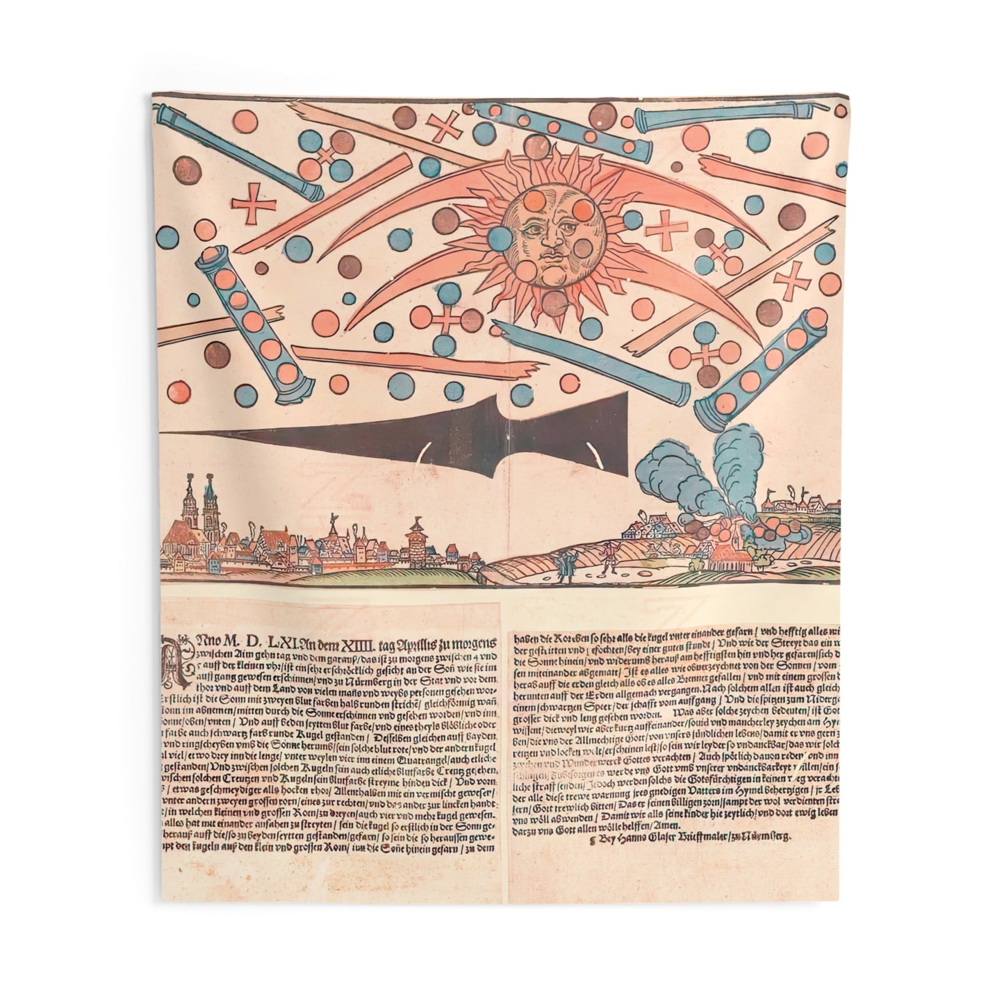 UFO Celestial Event in Nuremberg Indoor Wall Tapestries