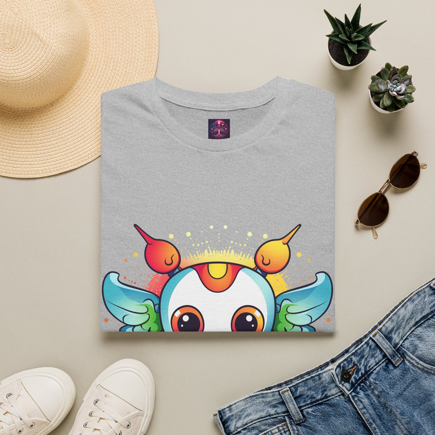 Cute Anime Alien Angel T Shirt ~ Cartoon Alien Gift Friendly Extraterrestrial Creature UFOs UAP Flying Saucer Abduction But Make It Adorable