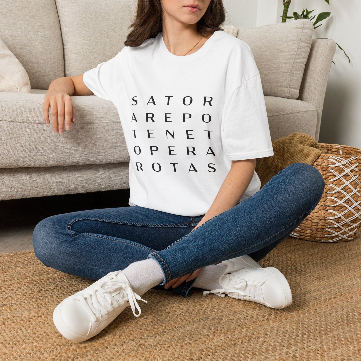 Sator Cube T Shirt ~ Sator Arepo Tenet Opera Rotas ~ Ancient Mystery Latin Palindrome Pompeii Secret History Magic Templar Square Rune Charm