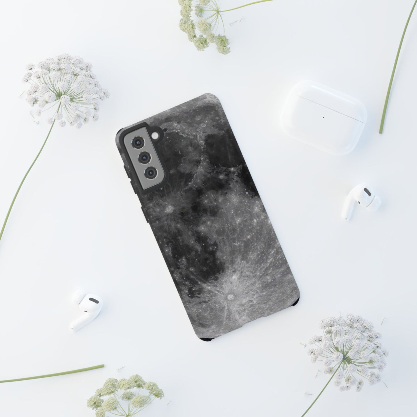 Moon Surface Tough Phone Case ~ iPhone Pixel Galaxy Rugged Protective