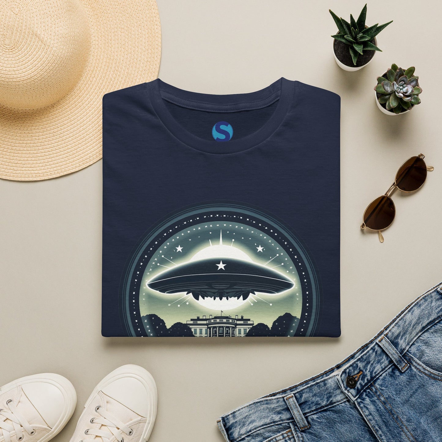 UFO Disclosure Shirt ~ End UAP Secrecy, Cryptozoology Gift, Alien Tshirt, Extraterrestrial Gear, Flying Saucer Shirt, White House Lawn Space