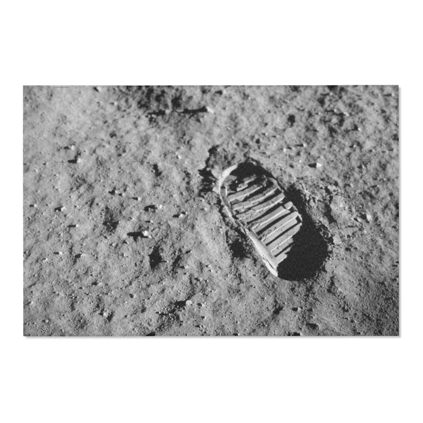 Moon Walk Area Rug ~ Lunar Surface Rocks Footprint NASA Space Exploration NASA Landing Real Moondust Decor Orbit