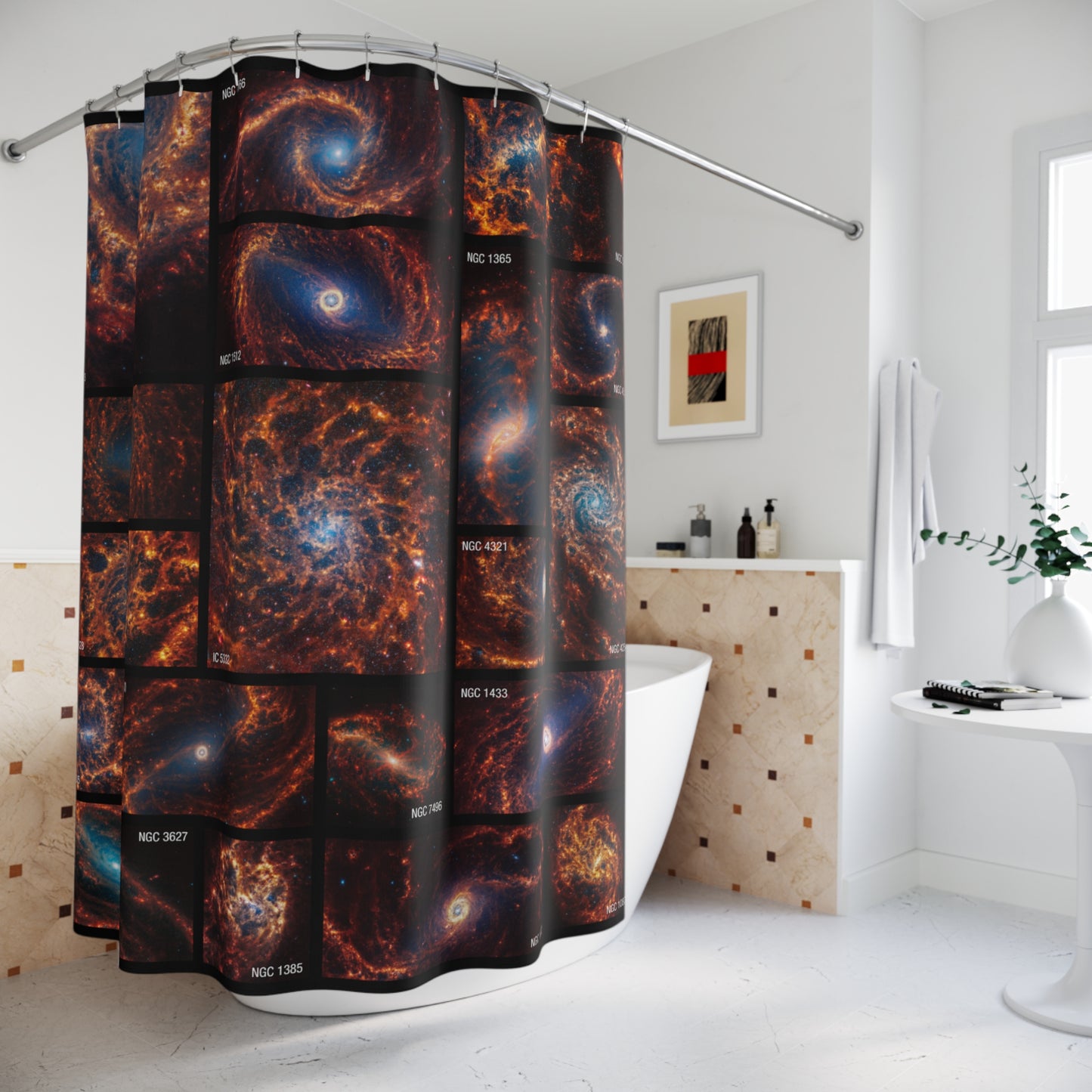 James Webb Galaxy Collection Shower Curtains ~ NASA Astronomy Astrophysics Intergalactic Interstellar Space Decor Science Cosmic Science