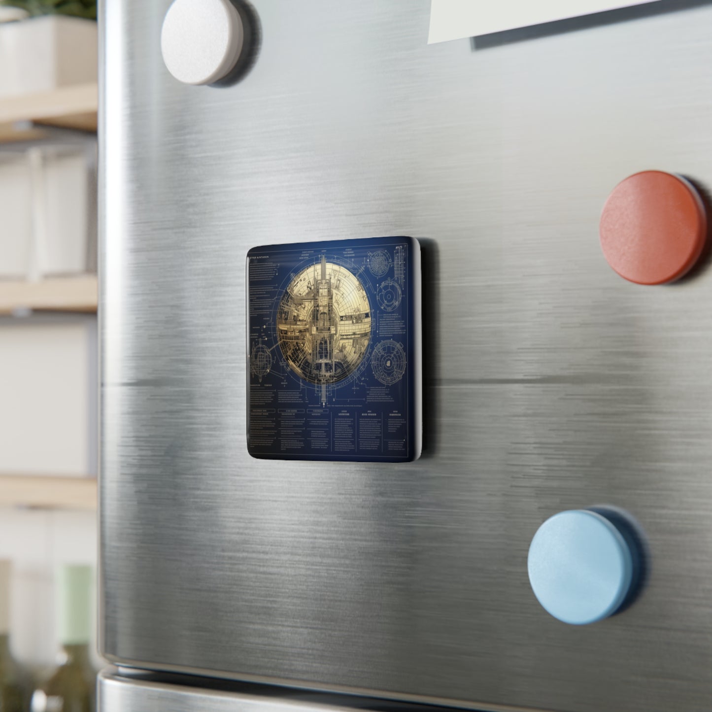 Dyson Sphere Magnet ~ Astrophysics Kardashev II Eacc Space Future Technology Quasar Megastructure Fridge Square Science Present Teacher Gift