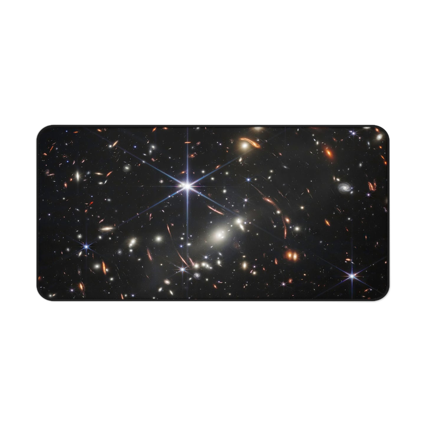 James Webb Deep Field Galaxy Desk Mat