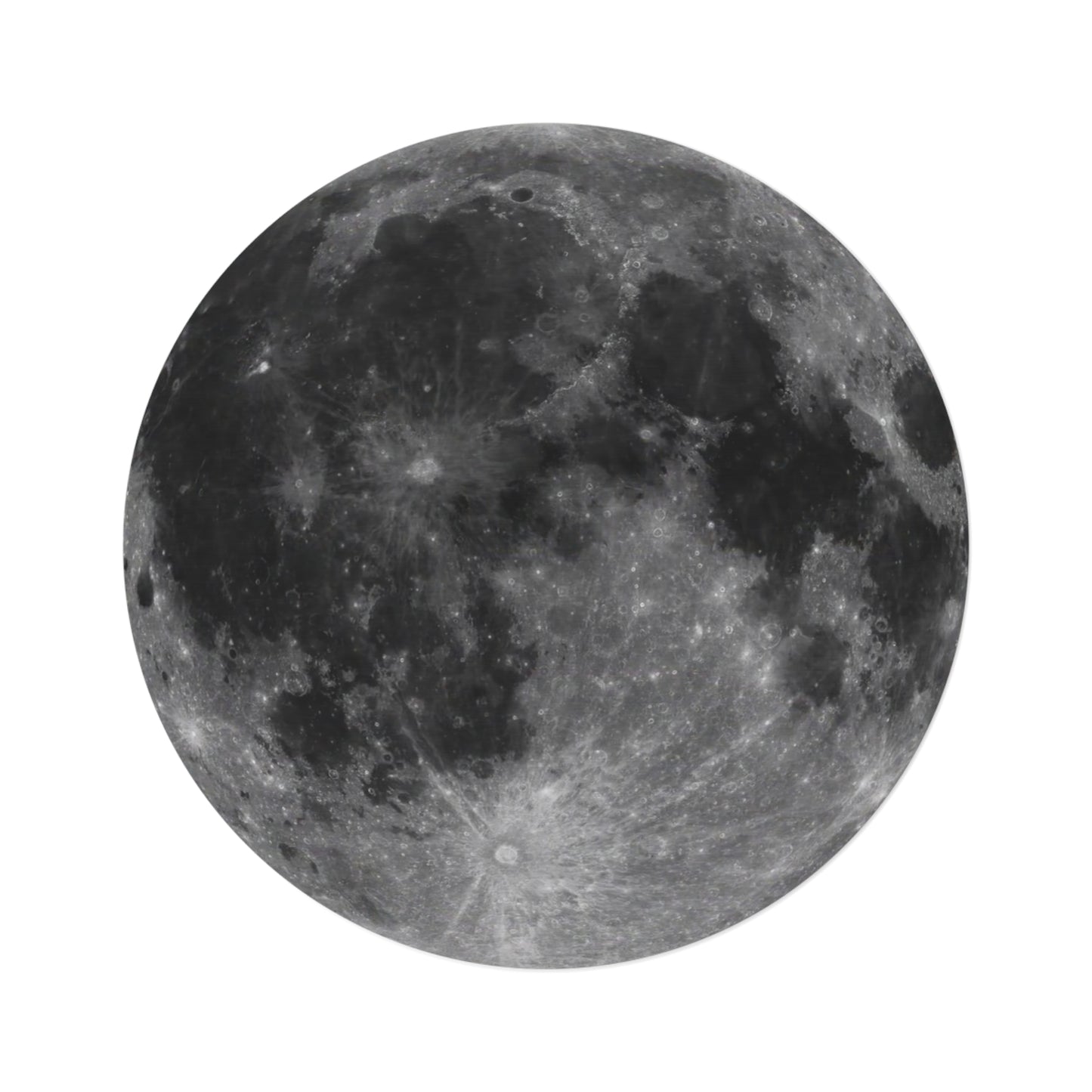 Round Moon Rug ~ Lunar Surface Space Travel Exploration Terraforming Rocks Craters Seas Circular Floor Cover Science Astronomy Class Teacher