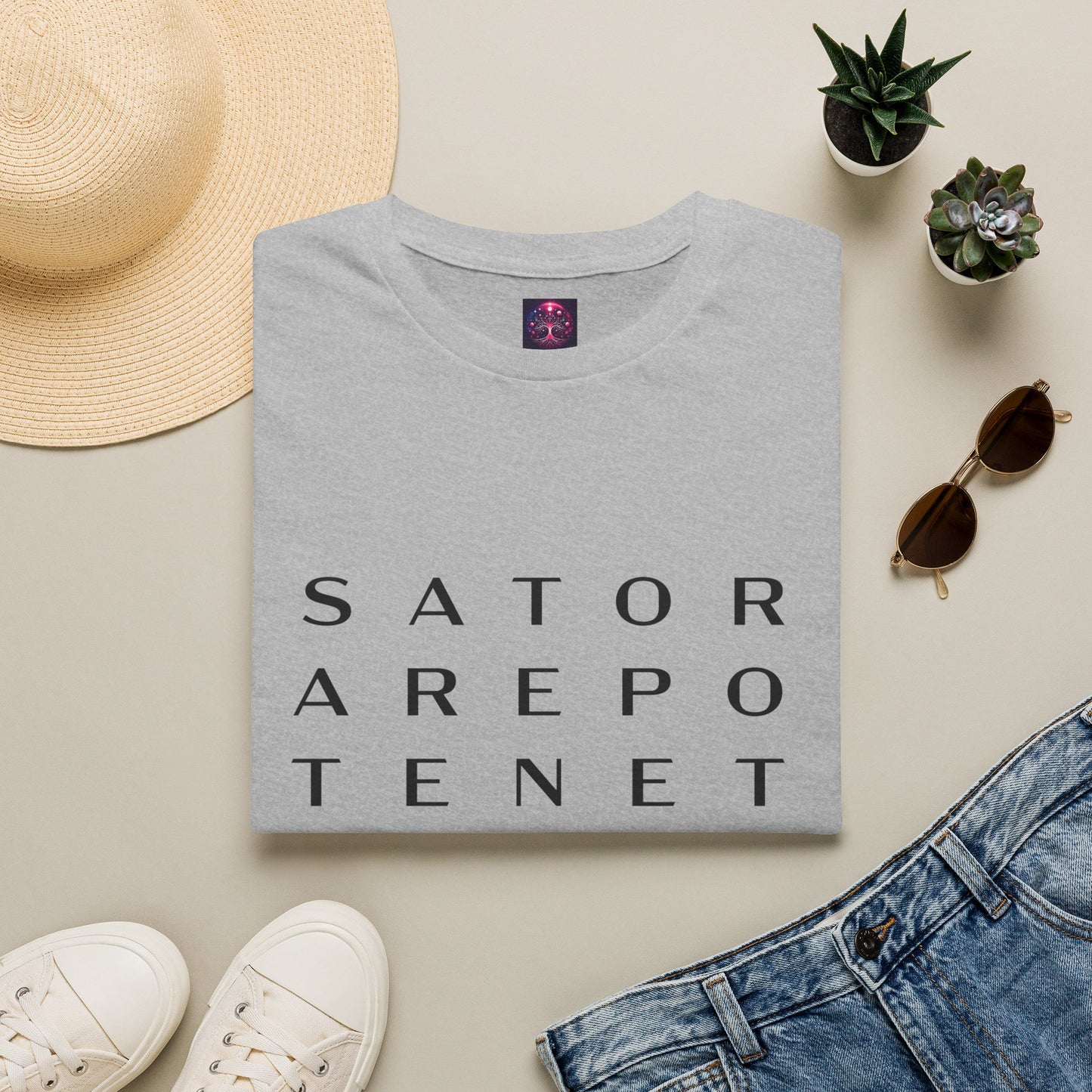 Sator Cube T Shirt ~ Sator Arepo Tenet Opera Rotas ~ Ancient Mystery Latin Palindrome Pompeii Secret History Magic Templar Square Rune Charm