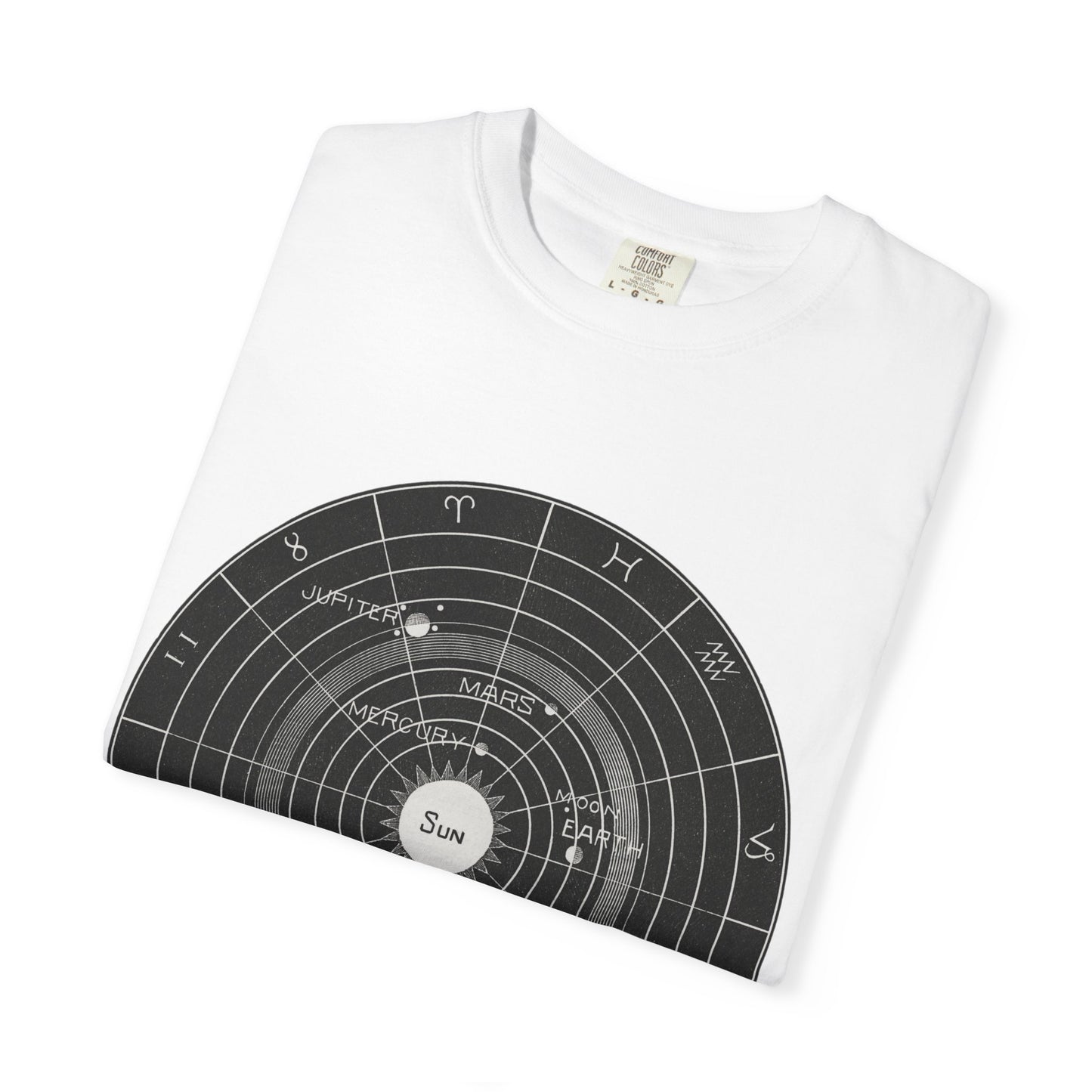 Astronomy Astrology Solar System Chart T Shirt ~ Antique Astrophysics Print Science Teacher Gift Universe Galaxy Interstellar Planets Chill