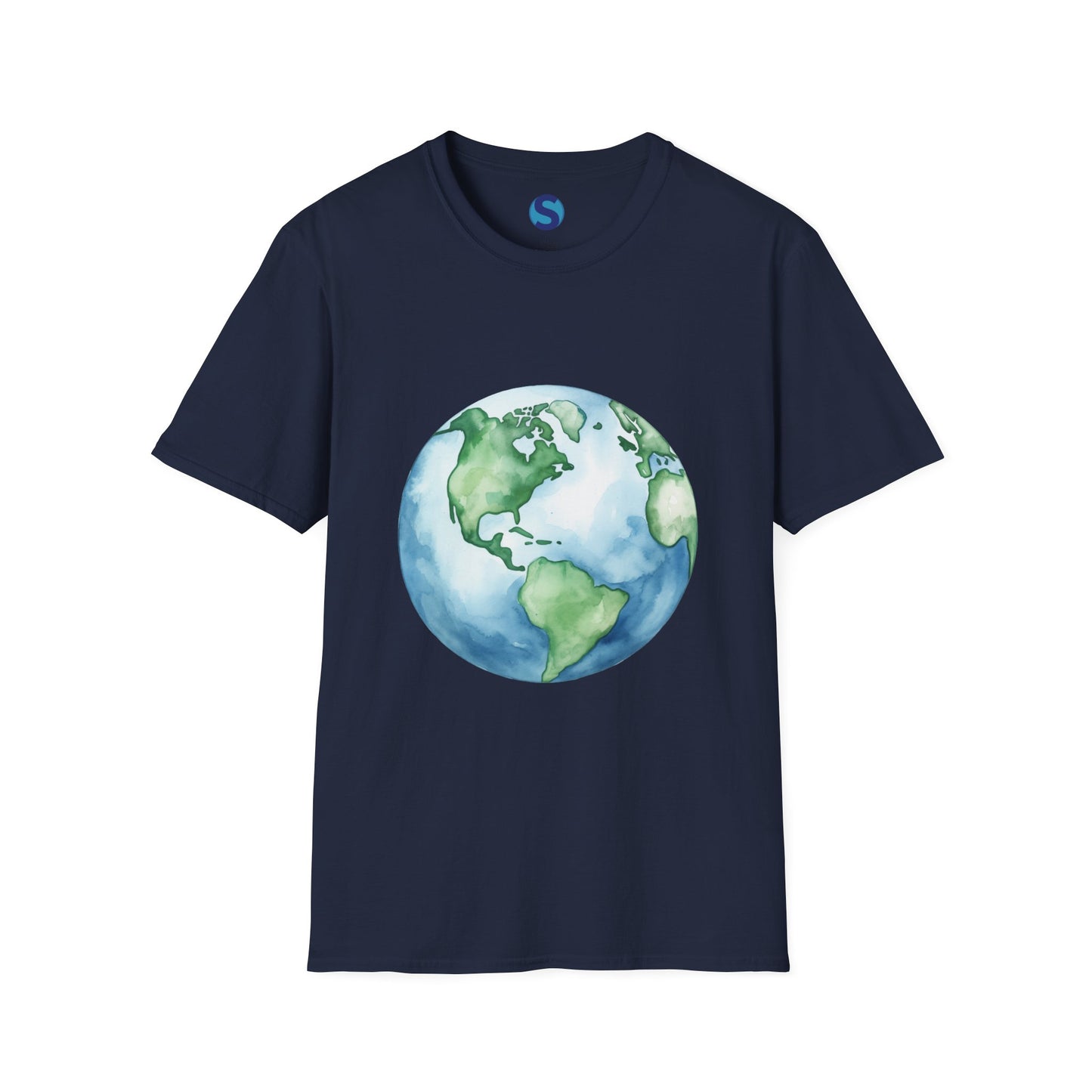 Watercolor Earth ~ Unisex Softstyle T-Shirt