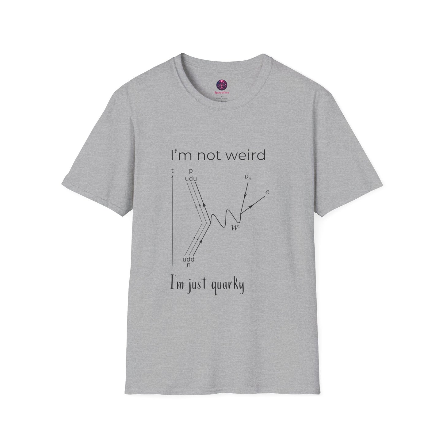 I'm Not Weird I'm Just Quarky Shirt ~ Science Joke Quantum Physics Subatomic Particles Nerdcore Geek Fashion Teacher Gift Goofy Scientist T